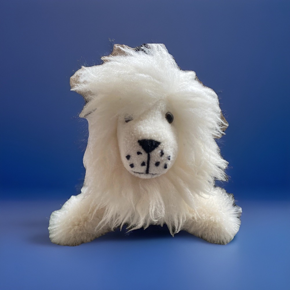 Handmade Alpaca Lion, Alpaca Fur Plush Lion Soft Made in Peru Unique